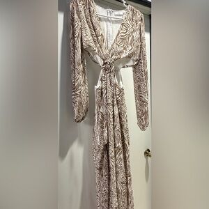 Women’s lush brand size small maxi cut out dress zebra print worn one time